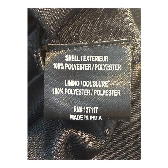 NEW Badgley Mischka Women’s Size 0 Black Trapeze Dress with Beaded‎ Trim NWOT - Picture 5 of 9